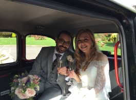 Black London Taxi for weddings in Bristol